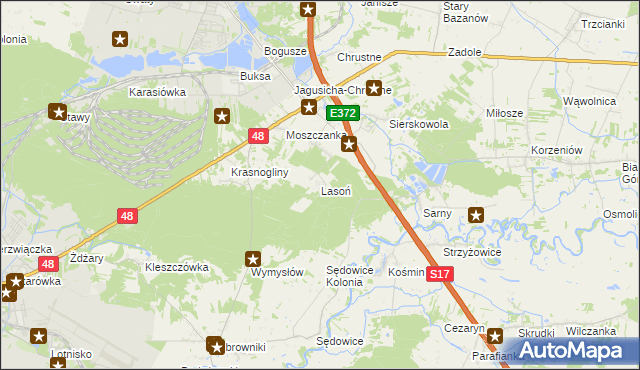 mapa Lasoń, Lasoń na mapie Targeo