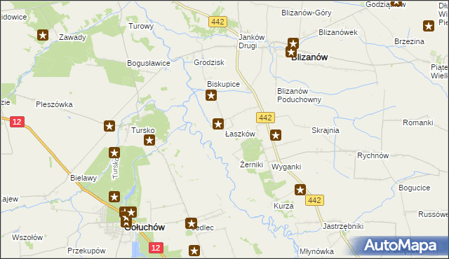 mapa Łaszków, Łaszków na mapie Targeo