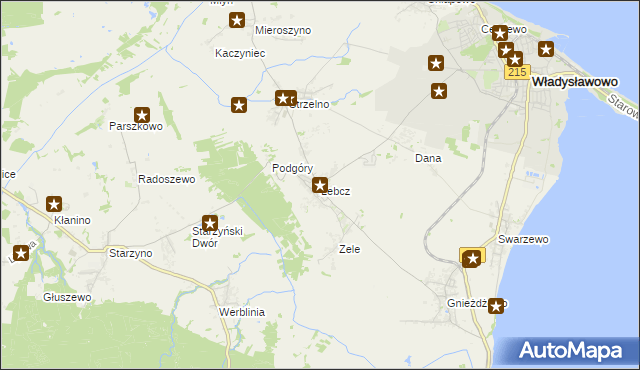 mapa Łebcz, Łebcz na mapie Targeo