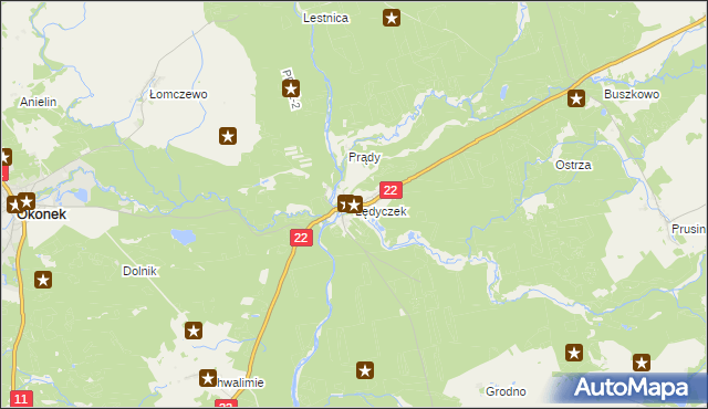 mapa Lędyczek, Lędyczek na mapie Targeo