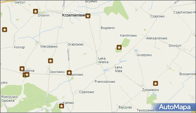 mapa Łęka Wielka, Łęka Wielka na mapie Targeo