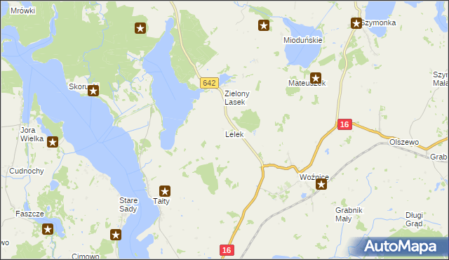 mapa Lelek, Lelek na mapie Targeo