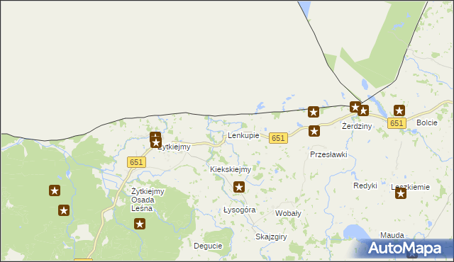 mapa Lenkupie, Lenkupie na mapie Targeo