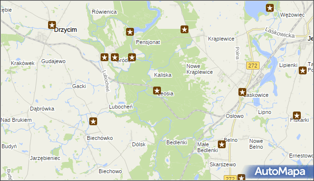 mapa Leosia, Leosia na mapie Targeo