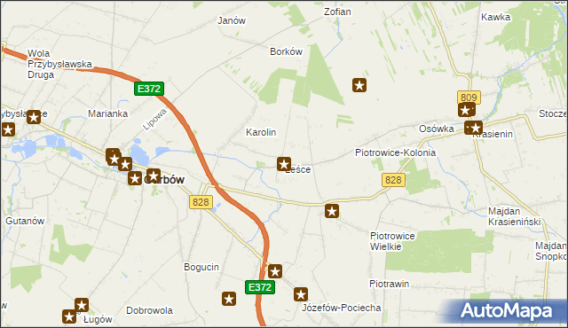 mapa Leśce, Leśce na mapie Targeo