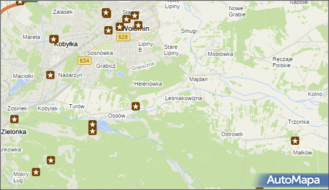 mapa Leśniakowizna, Leśniakowizna na mapie Targeo