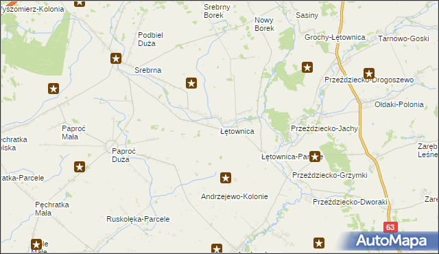 mapa Łętownica, Łętownica na mapie Targeo