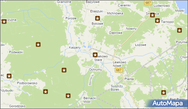 mapa Lewkowo Stare, Lewkowo Stare na mapie Targeo