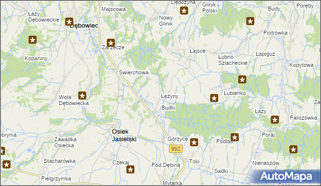 mapa Łężyny, Łężyny na mapie Targeo