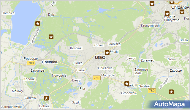 mapa Libiąż, Libiąż na mapie Targeo