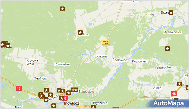 mapa Liciążna, Liciążna na mapie Targeo