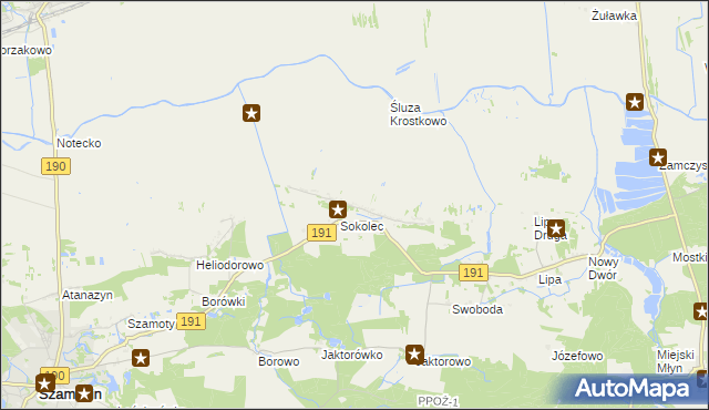 mapa Lipia Góra gmina Szamocin, Lipia Góra gmina Szamocin na mapie Targeo