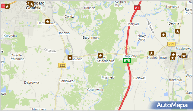 mapa Lipinki Szlacheckie, Lipinki Szlacheckie na mapie Targeo