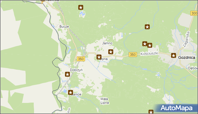 mapa Lipna gmina Przewóz, Lipna gmina Przewóz na mapie Targeo