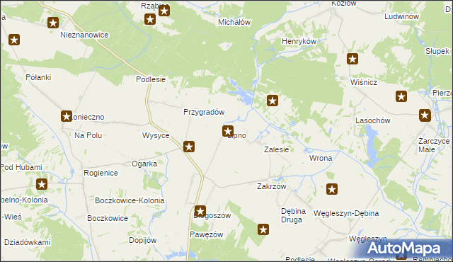 mapa Lipno gmina Oksa, Lipno gmina Oksa na mapie Targeo