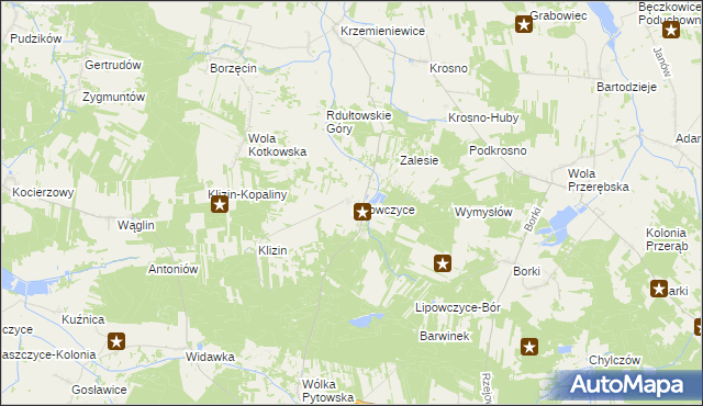 mapa Lipowczyce, Lipowczyce na mapie Targeo