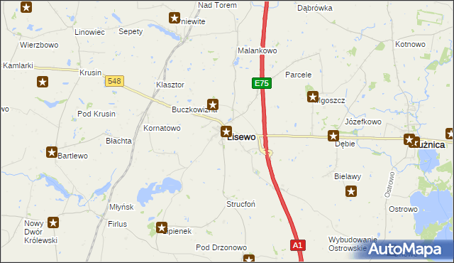 mapa Lisewo powiat chełmiński, Lisewo powiat chełmiński na mapie Targeo