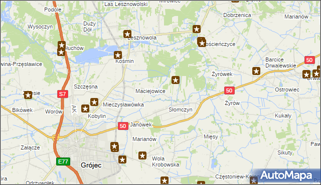 mapa Lisówek gmina Grójec, Lisówek gmina Grójec na mapie Targeo