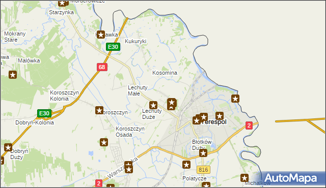 mapa Łobaczew Mały, Łobaczew Mały na mapie Targeo