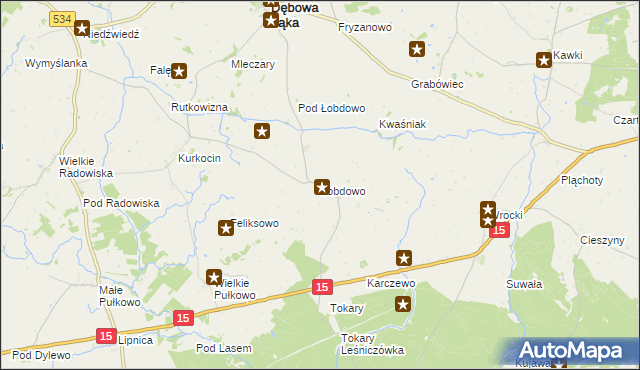 mapa Łobdowo, Łobdowo na mapie Targeo