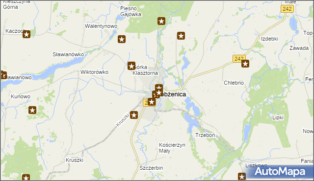 mapa Łobżenica, Łobżenica na mapie Targeo