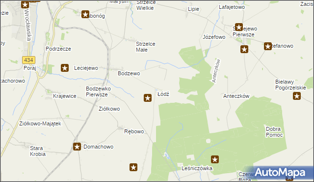 mapa Łódź gmina Piaski, Łódź gmina Piaski na mapie Targeo