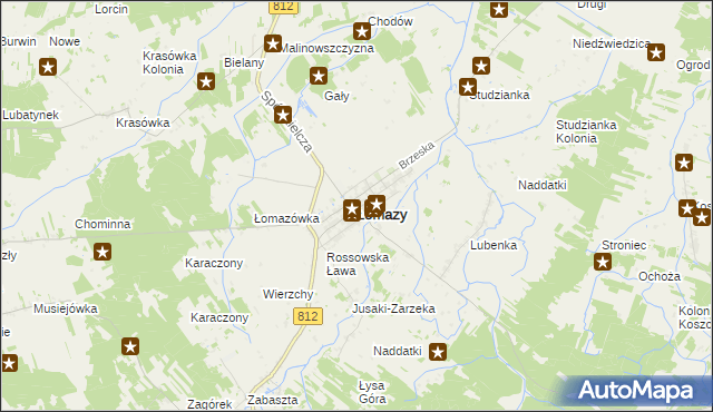 mapa Łomazy, Łomazy na mapie Targeo