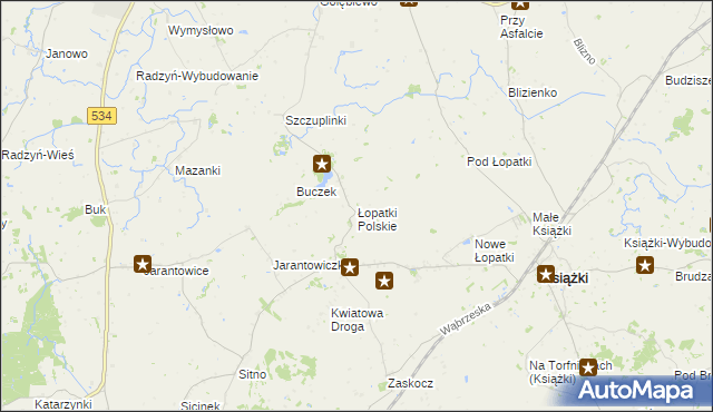 mapa Łopatki Polskie, Łopatki Polskie na mapie Targeo