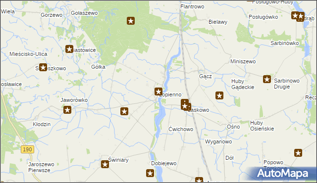 mapa Łopienno, Łopienno na mapie Targeo