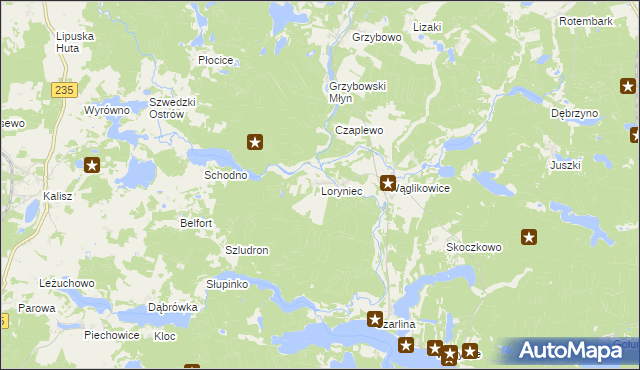 mapa Loryniec, Loryniec na mapie Targeo