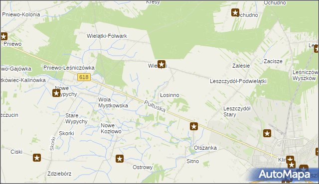 mapa Łosinno, Łosinno na mapie Targeo