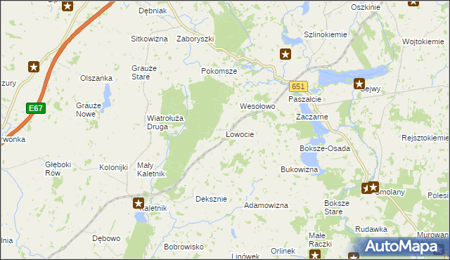 mapa Łowocie, Łowocie na mapie Targeo