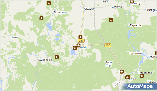 mapa Łowyń, Łowyń na mapie Targeo