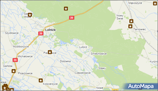 mapa Lubicz gmina Lubsza, Lubicz gmina Lubsza na mapie Targeo