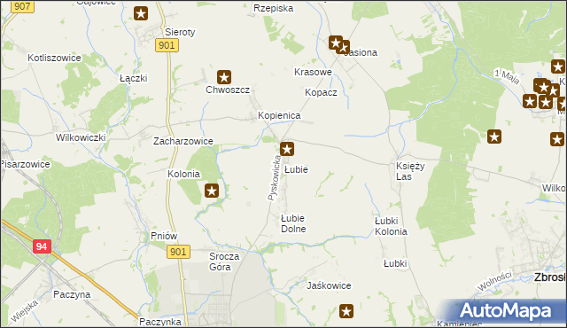 mapa Łubie, Łubie na mapie Targeo