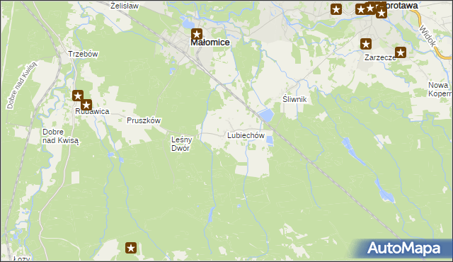 mapa Lubiechów, Lubiechów na mapie Targeo