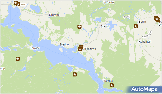 mapa Lubieszewo gmina Złocieniec, Lubieszewo gmina Złocieniec na mapie Targeo