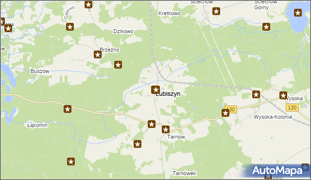 mapa Lubiszyn, Lubiszyn na mapie Targeo