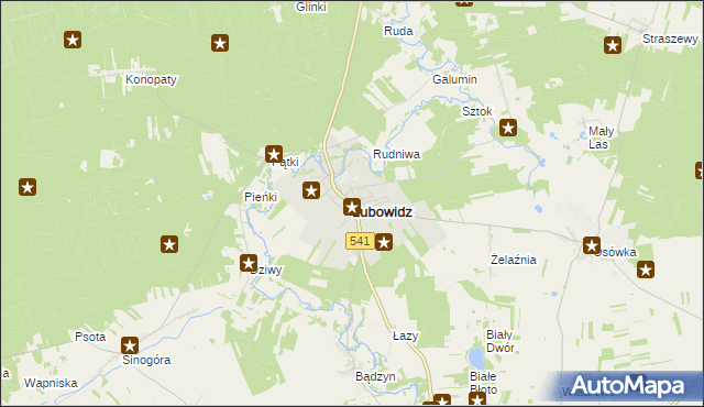 mapa Lubowidz powiat żuromiński, Lubowidz powiat żuromiński na mapie Targeo