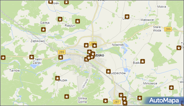 mapa Lubsko, Lubsko na mapie Targeo