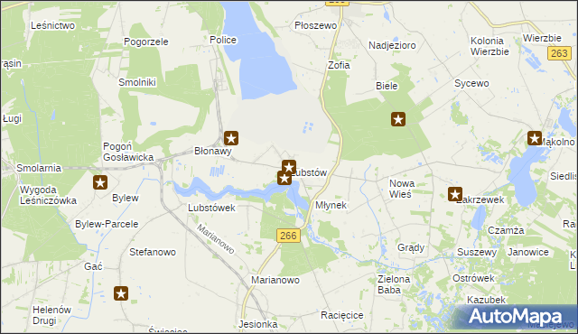 mapa Lubstów, Lubstów na mapie Targeo