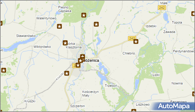 mapa Luchowo gmina Łobżenica, Luchowo gmina Łobżenica na mapie Targeo