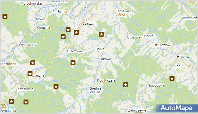 mapa Łukowe, Łukowe na mapie Targeo