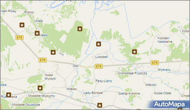 mapa Lutostań, Lutostań na mapie Targeo