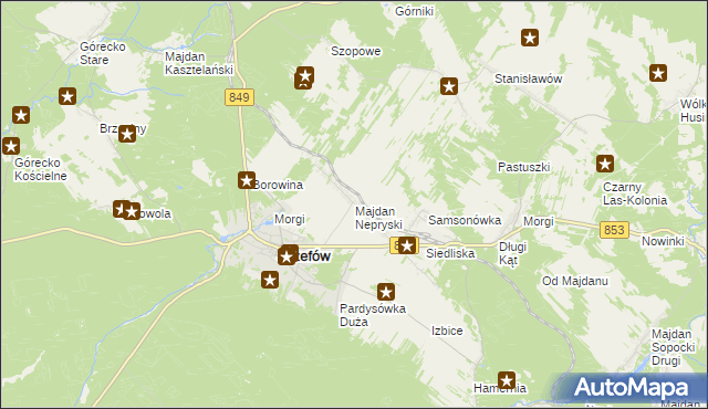 mapa Majdan Nepryski, Majdan Nepryski na mapie Targeo