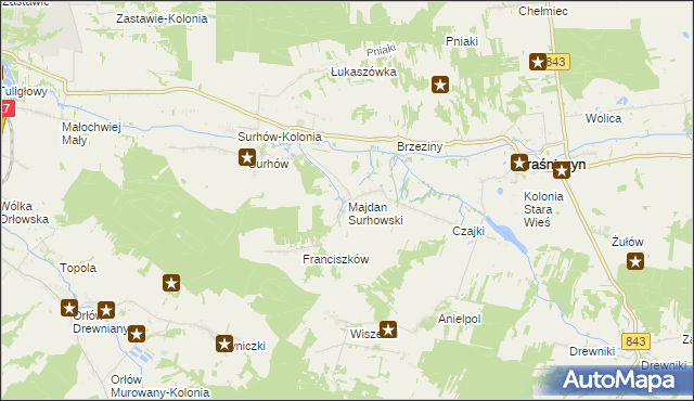 mapa Majdan Surhowski, Majdan Surhowski na mapie Targeo