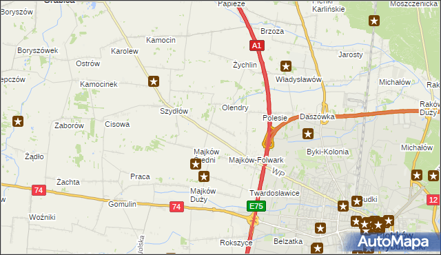 mapa Majków Mały, Majków Mały na mapie Targeo
