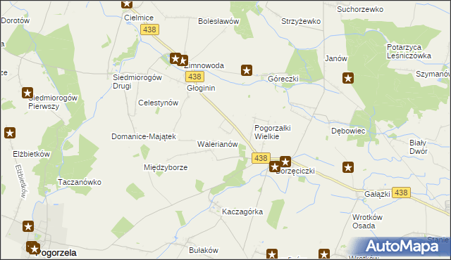 mapa Maksymilianów gmina Borek Wielkopolski, Maksymilianów gmina Borek Wielkopolski na mapie Targeo