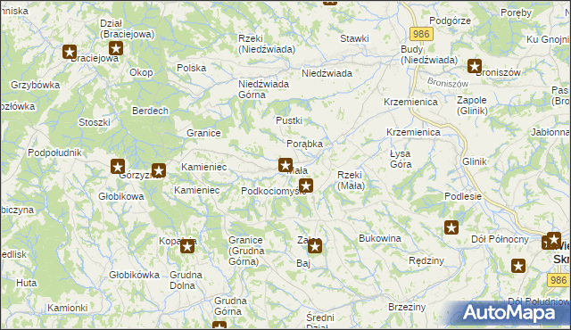 mapa Mała, Mała na mapie Targeo