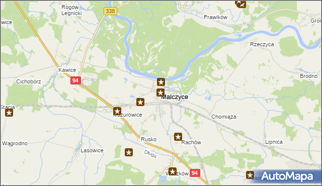 mapa Malczyce powiat średzki, Malczyce powiat średzki na mapie Targeo